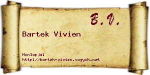 Bartek Vivien névjegykártya